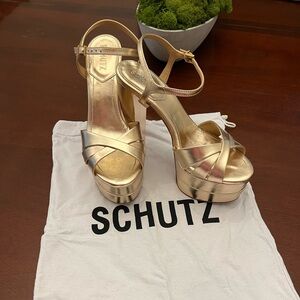 Schutz Keefa High Platform Sandals - Size 8